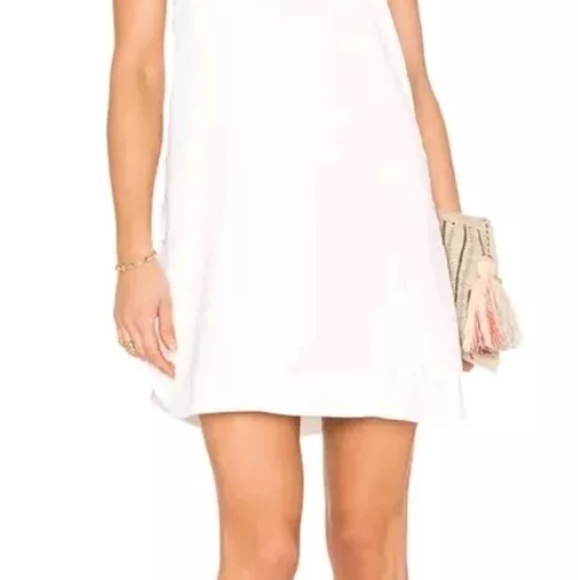 Parker Riviera Side Lace Up Dress Sleeveless Pearl Ivory - Picture 2 of 8